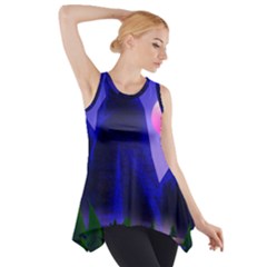 Mountains Dawn Landscape Sky Side Drop Tank Tunic