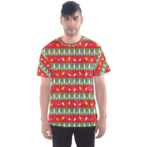 Christmas Papers Red And Green Men s Sports Mesh Tee by Pakrebo