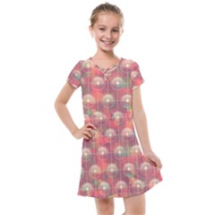 Colorful Background Abstract Kids  Cross Web Dress