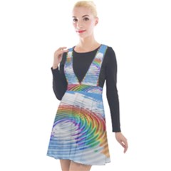 Rainbow Clouds Intimacy Intimate Plunge Pinafore Velour Dress by Pakrebo