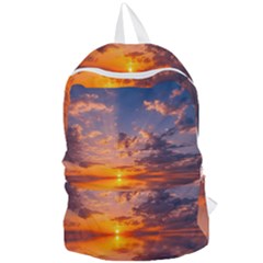 Sunset Dawn Sea Sun Nature Foldable Lightweight Backpack by Pakrebo