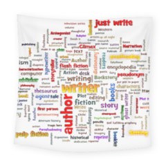 Writing Author Motivation Words Square Tapestry (large)