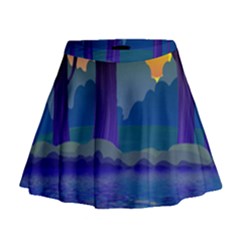 Illustration Vector Forest Nature Mini Flare Skirt by Pakrebo