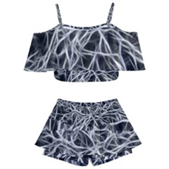 Nerves Cells Dendrites Sepia Kids  Off Shoulder Skirt Bikini