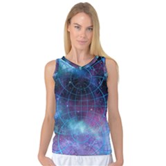 Network Earth Block Chain Globe Women s Basketball Tank Top by Pakrebo