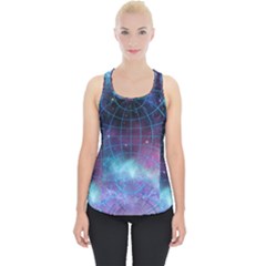 Network Earth Block Chain Globe Piece Up Tank Top by Pakrebo