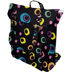 Abstract Background Retro 60s 70s Buckle Up Backpack