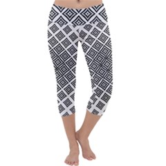 Background Pattern Halftone Capri Yoga Leggings by Pakrebo