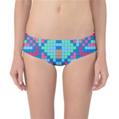 Checkerboard Squares Abstract Classic Bikini Bottoms by Pakrebo