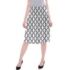 Black Pattern Halftone Wallpaper Midi Beach Skirt