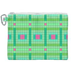 Checkerboard Squares Abstract Canvas Cosmetic Bag (xxl) by Pakrebo