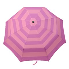 Pink Stripes Striped Design Pattern Folding Umbrellas by Pakrebo
