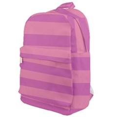 Pink Stripes Striped Design Pattern Classic Backpack by Pakrebo