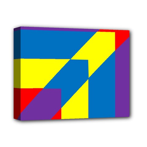 Colorful Red Yellow Blue Purple Deluxe Canvas 14  X 11  (stretched) by Pakrebo