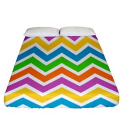 Chevron Pattern Design Texture Fitted Sheet (queen Size) by Pakrebo