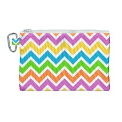 Chevron Pattern Design Texture Canvas Cosmetic Bag (large) by Pakrebo