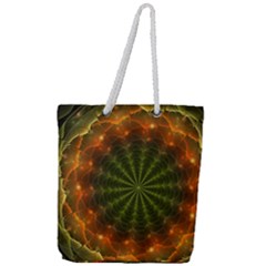 Fractal Digital Full Print Rope Handle Tote (large) by Pakrebo