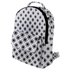 Stylized Flower Floral Pattern Flap Pocket Backpack (small)