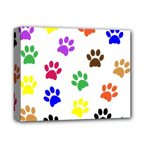 Pawprints Paw Prints Paw Animal Deluxe Canvas 14  X 11  (stretched) by Pakrebo