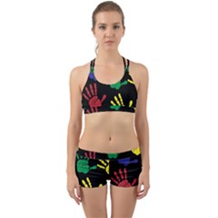 Handprints Hand Print Colourful Back Web Gym Set by Pakrebo