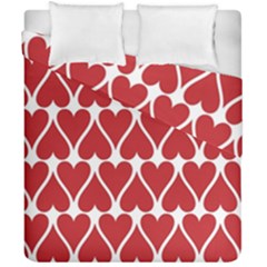 Hearts Pattern Seamless Red Love Duvet Cover Double Side (california King Size) by Pakrebo