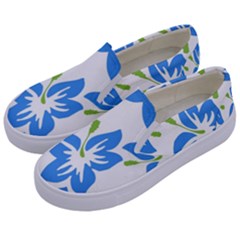 Hibiscus Wallpaper Flowers Floral Kids  Canvas Slip Ons by Pakrebo