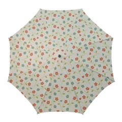 Floral Pattern Wallpaper Retro Golf Umbrellas by Pakrebo