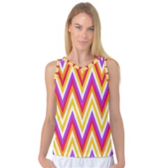 Chevrons Stripes Pattern Geometric Women s Basketball Tank Top by Pakrebo