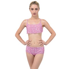 Tropical Pattern Layered Top Bikini Set by Valentinaart
