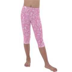 Tropical Pattern Kids  Lightweight Velour Capri Leggings  by Valentinaart