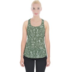 Tropical Pattern Piece Up Tank Top by Valentinaart