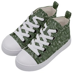Tropical Pattern Kids  Mid-top Canvas Sneakers