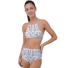 Tropical Pattern High Waist Tankini Set by Valentinaart