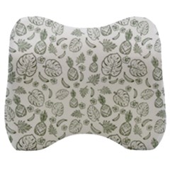 Tropical Pattern Velour Head Support Cushion by Valentinaart