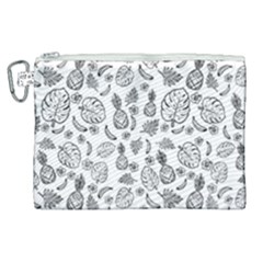 Tropical Pattern Canvas Cosmetic Bag (xl) by Valentinaart