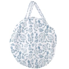 Tropical Pattern Giant Round Zipper Tote by Valentinaart