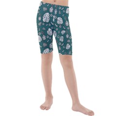 Tropical Pattern Kids  Mid Length Swim Shorts by Valentinaart