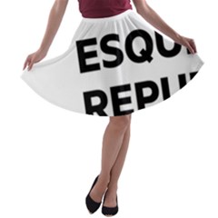 Logo Of Esquerra Republicana De Catalunya A-line Skater Skirt by abbeyz71