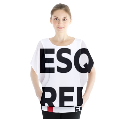 Logo Of Esquerra Republicana De Catalunya Batwing Chiffon Blouse by abbeyz71