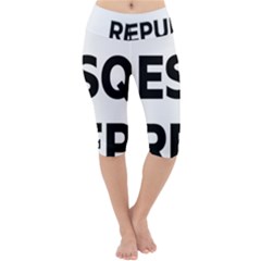 Logo Of Esquerra Republicana De Catalunya Lightweight Velour Cropped Yoga Leggings by abbeyz71