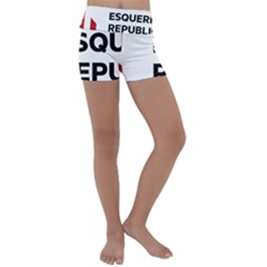 Logo Of Esquerra Republicana De Catalunya Kids  Lightweight Velour Yoga Shorts by abbeyz71