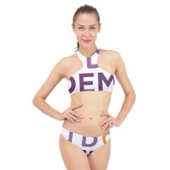 Logo Of Unidos Podemos Electoral Alliance (spain) High Neck Bikini Set by abbeyz71