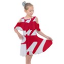 Logo of United Left Political Coalition of Spain Kids  Shoulder Cutout Chiffon Dress View1