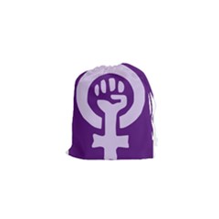 Logo Of Feminist Party Of Spain Drawstring Pouch (xs) by abbeyz71