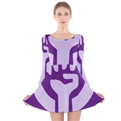 Logo Of Feminist Party Of Spain Long Sleeve Velvet Skater Dress by abbeyz71