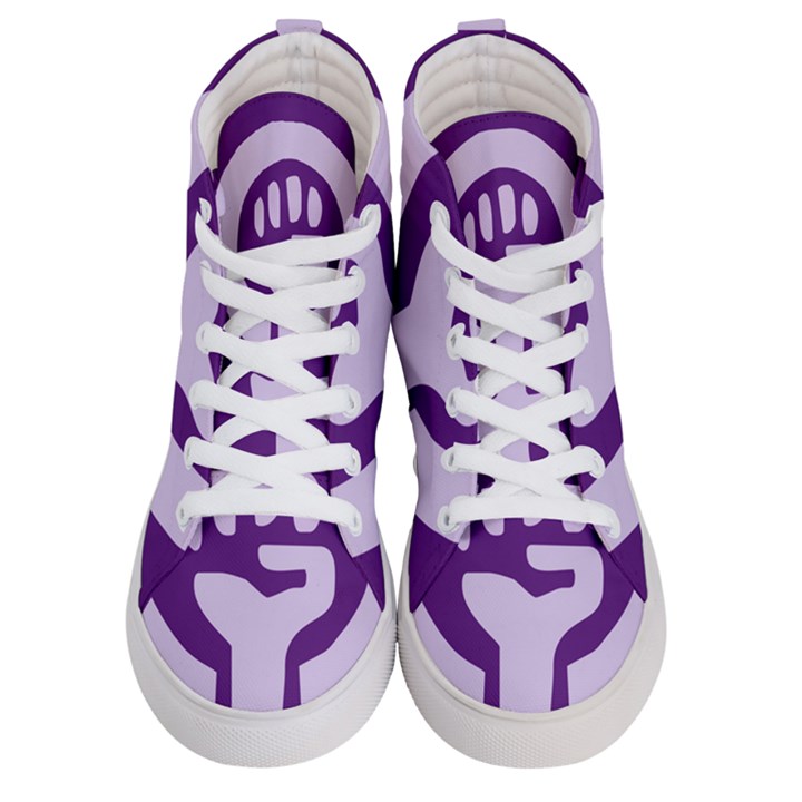 Logo of Feminist Party of Spain Women s Hi-Top Skate Sneakers