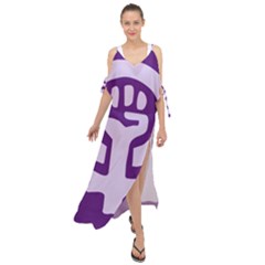 Logo Of Feminist Party Of Spain Maxi Chiffon Cover Up Dress by abbeyz71
