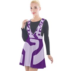 Logo Of Feminist Party Of Spain Plunge Pinafore Velour Dress by abbeyz71