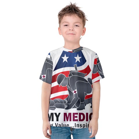 U S  Army Medicine Logo Kids  Cotton Tee by abbeyz71