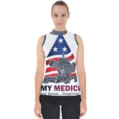 U S  Army Medicine Logo Mock Neck Shell Top by abbeyz71